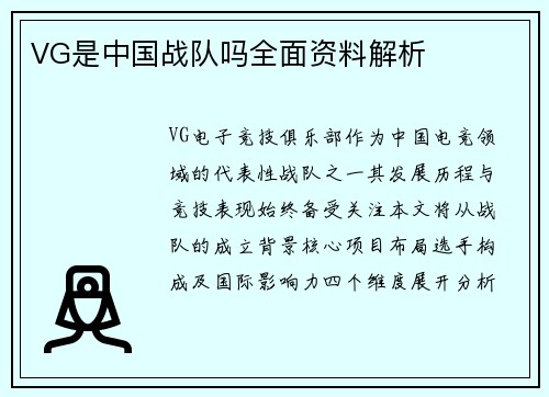 VG是中国战队吗全面资料解析